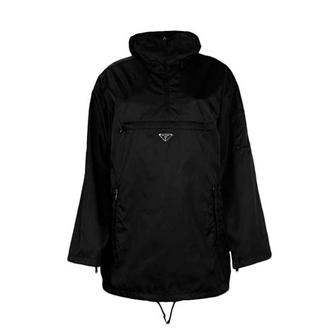 prada men's black nylon gabardine track|Black Re.